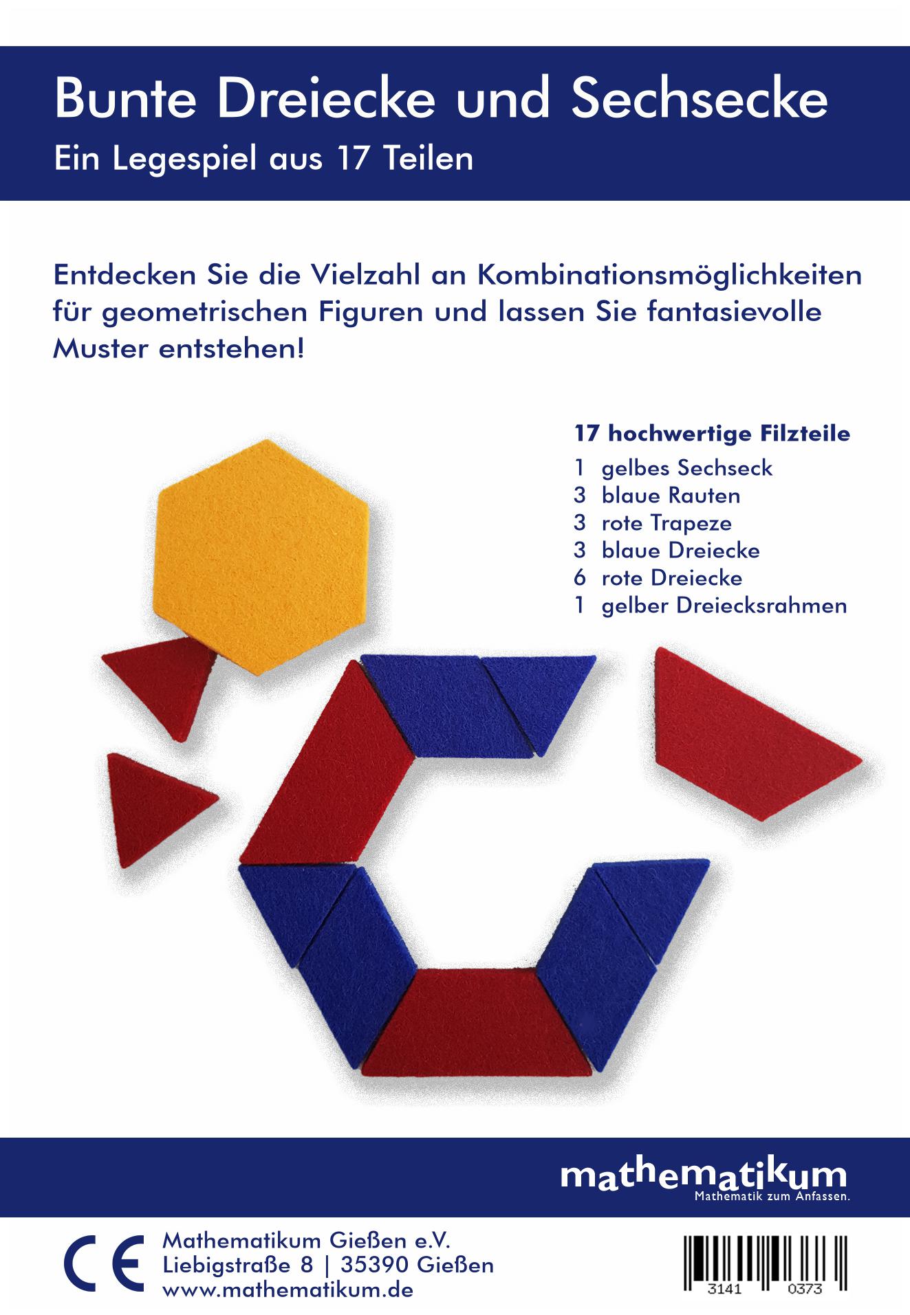 Bunte Dreiecke und Sechsecke